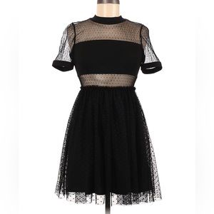 Black mesh dress